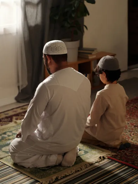 Calm moment of prayer and stillness