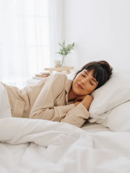 Restful sleep in a calm bedroom